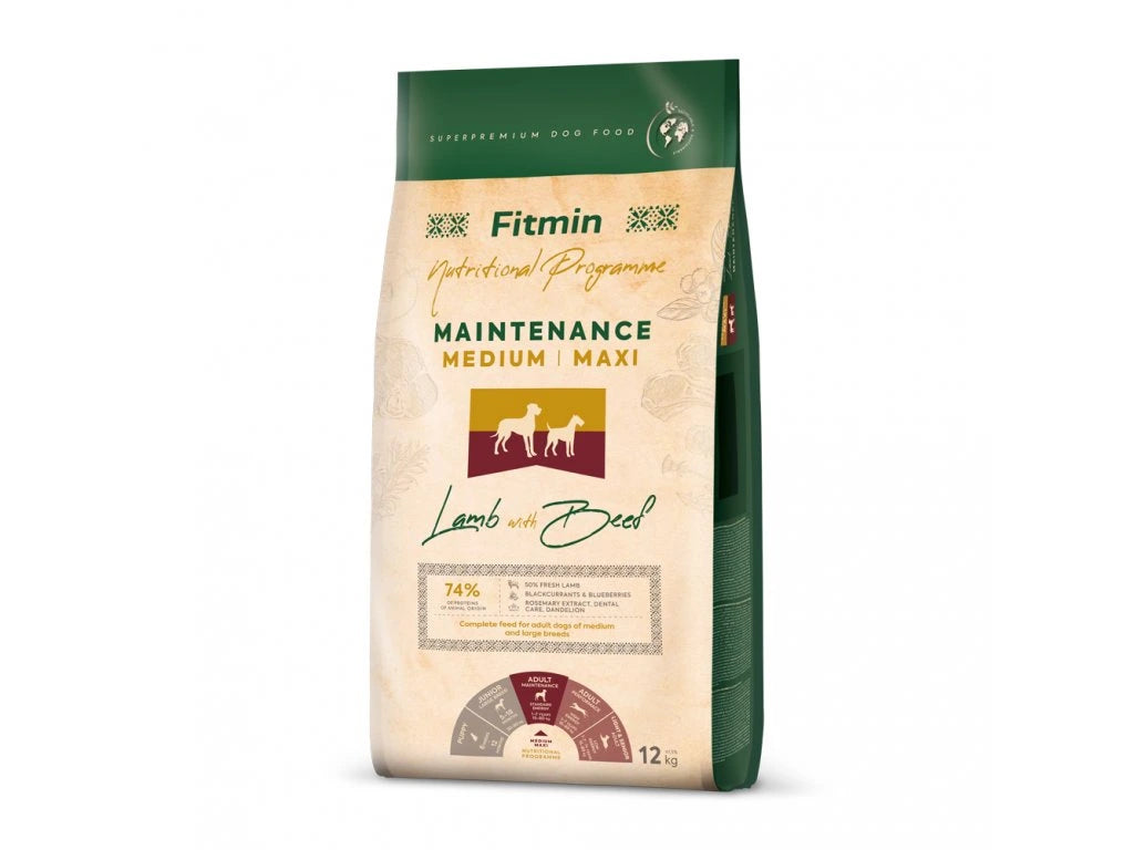 Fitmin Medium Maxi Maintenance Lamb with Beef krmivo pre psov 12 kg
