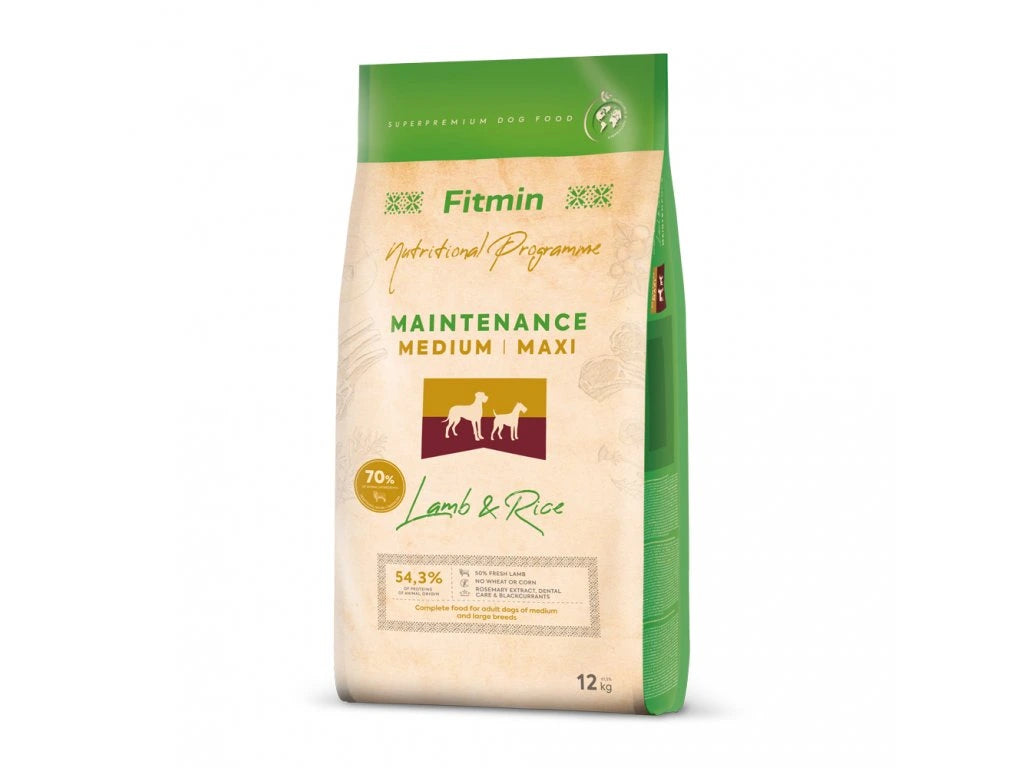 Fitmin Medium Maxi Lamb & Rice krmivo pre psov 12 kg