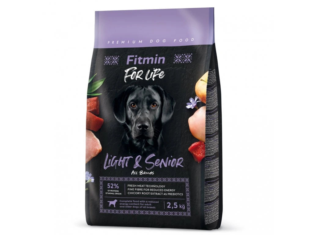 Fitmin For Life Light & Senior krmivo pre psov 2,5 kg