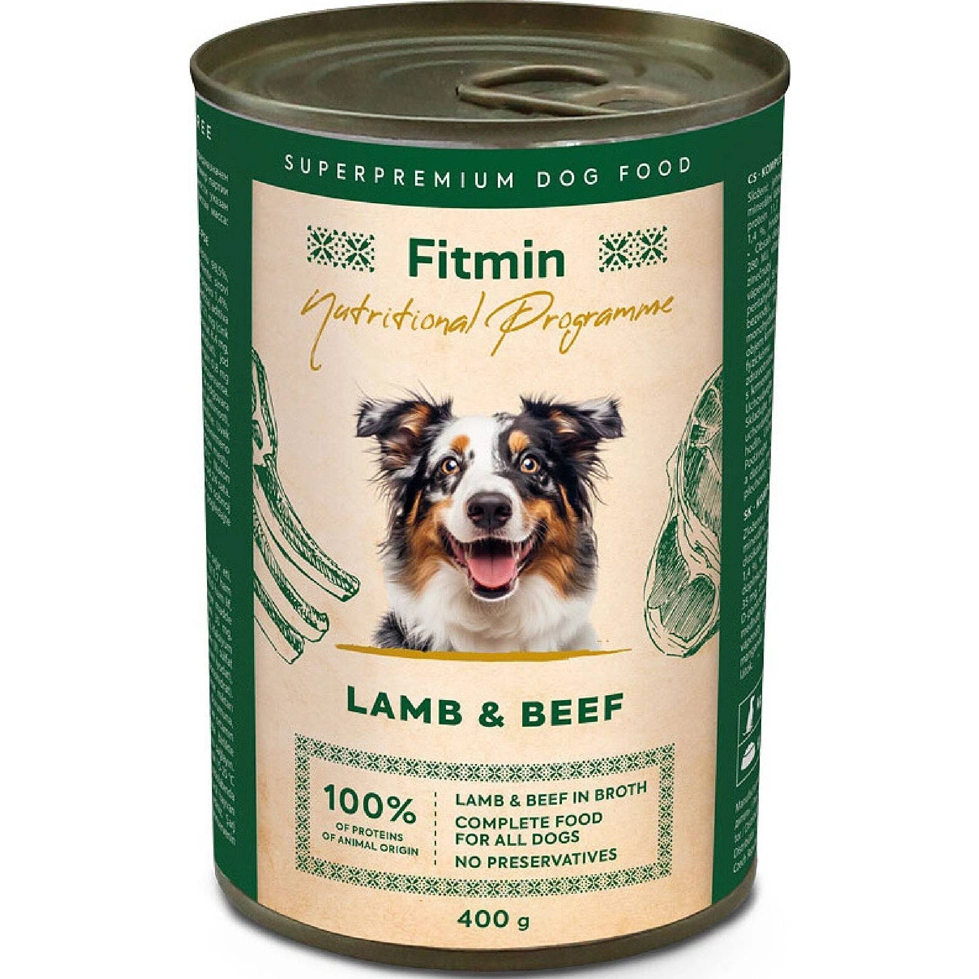 Fitmin NP dog tin lamb with beef 400g