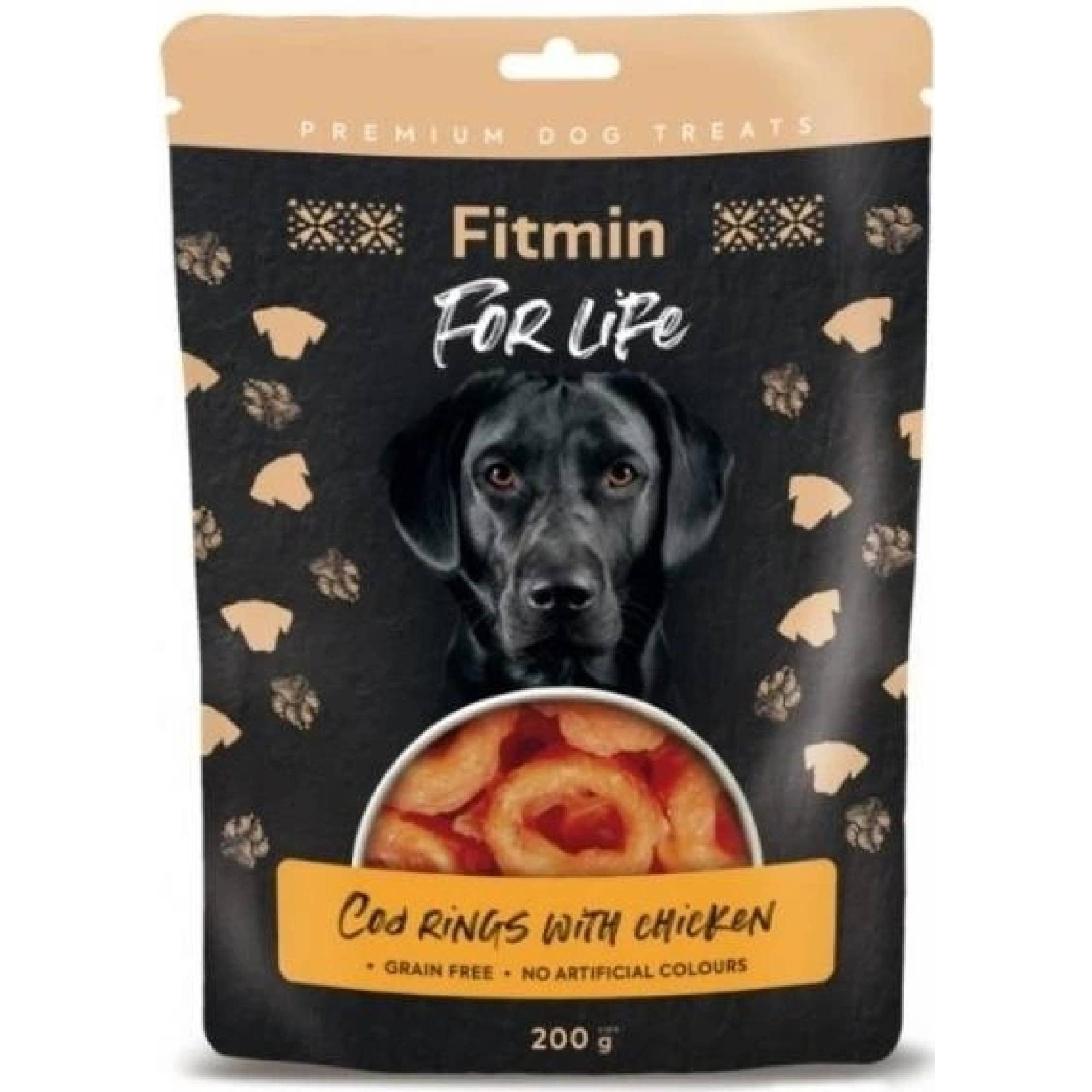 Fitmin For Life Treat Cod Rings with Chicken 200 g