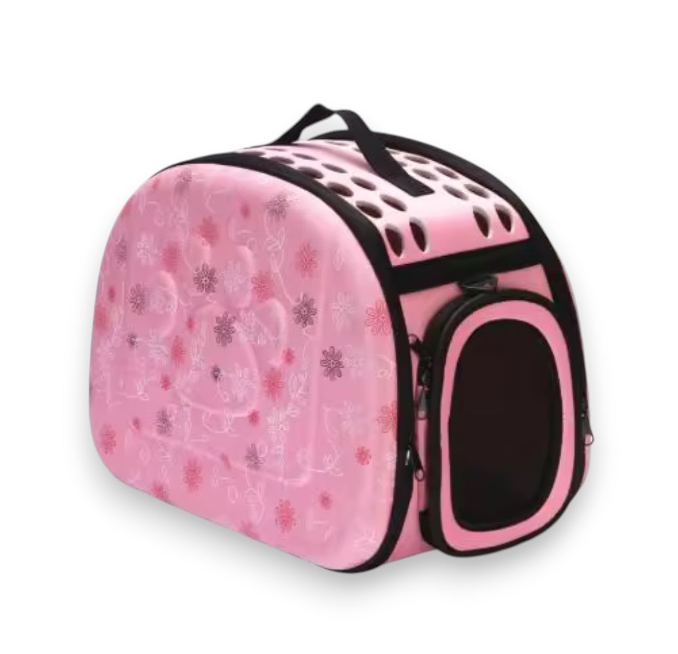 Stylish and comfortable travel bag for pets, ideal for car trips or visits to the vet